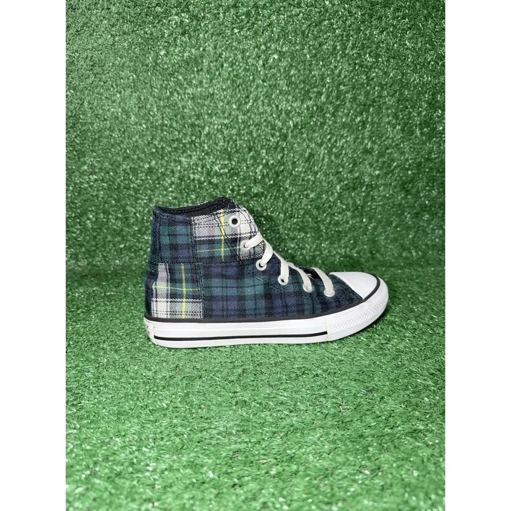 Converse Chuck Taylor All Star High Multicolor Plaid Girl Boy Kids Youth Size 1Y